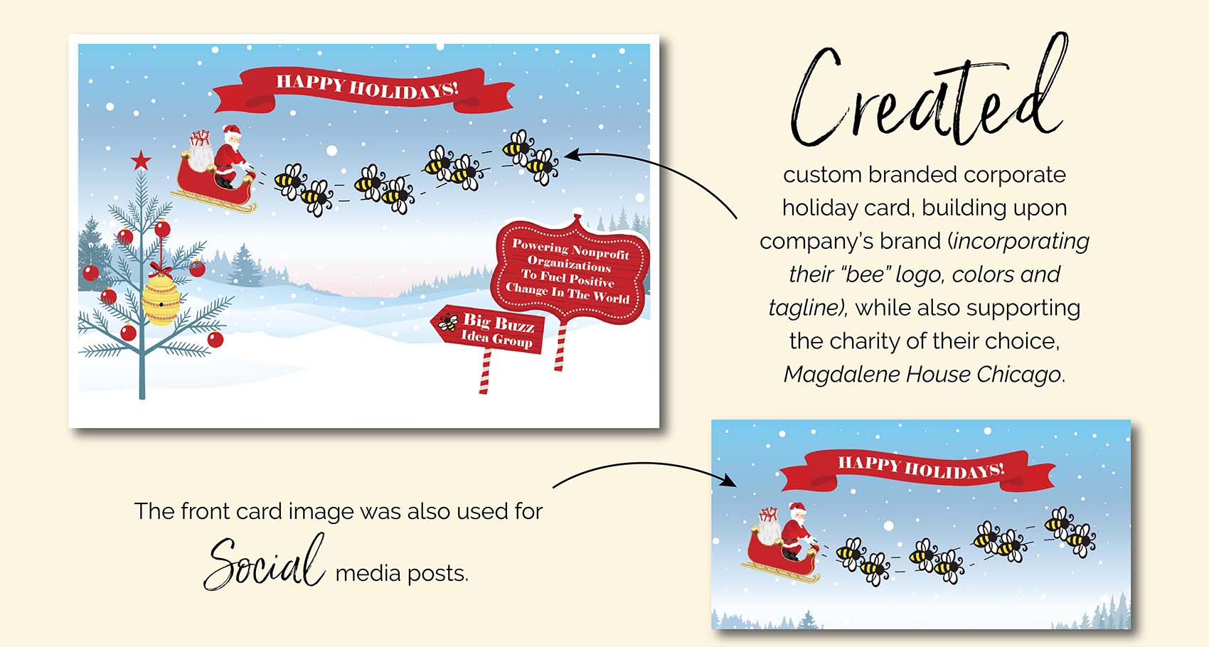 Holiday Card Design for Print and Social Media Use