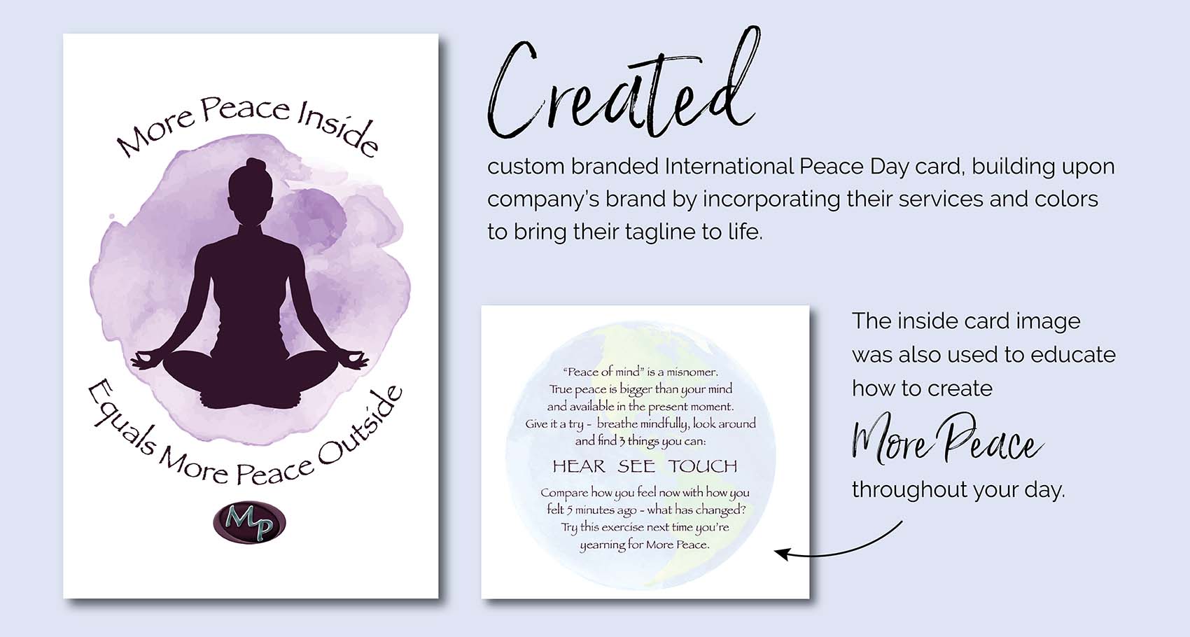 More Peace Inside Holiday Card Design by Eclectik Design