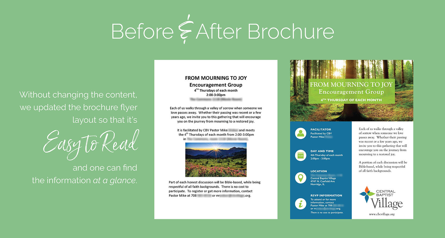 Before & After Brochure Design