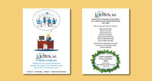 J. Jeltes 10 Year Anniversary Card Design