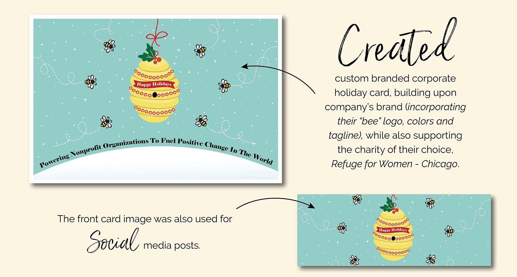 2016 Big Buzz Charity Holiday Card Design by Eclectik Design