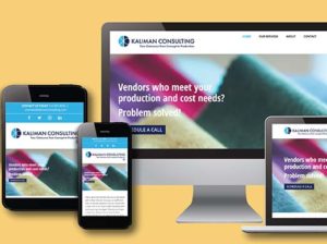 Close Up of Kaliman Consulting Website Design on Multiple Devices