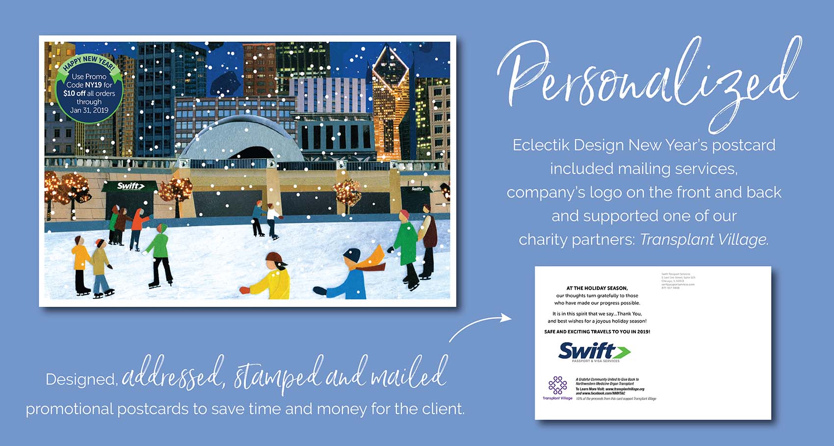 Swift Passport Charity Holiday Card Design Process
