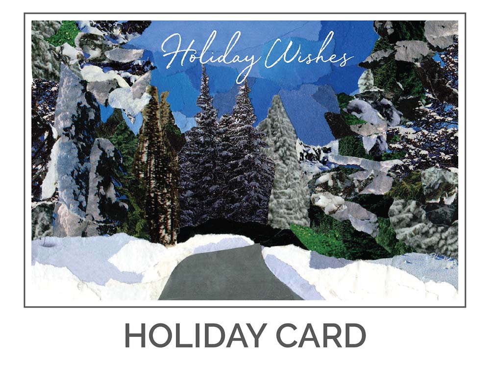 Holiday Wishes Nature Card Design by Eclectik Design